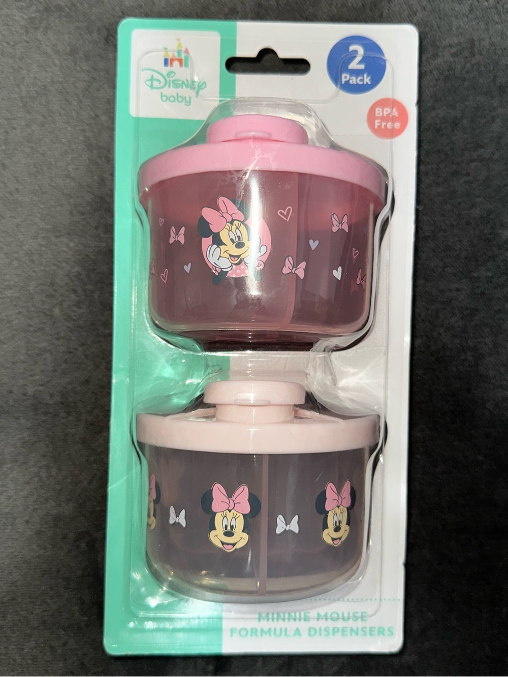 Disney Baby Minnie Mouse Pink Formula Dispensers - 2 Pack
